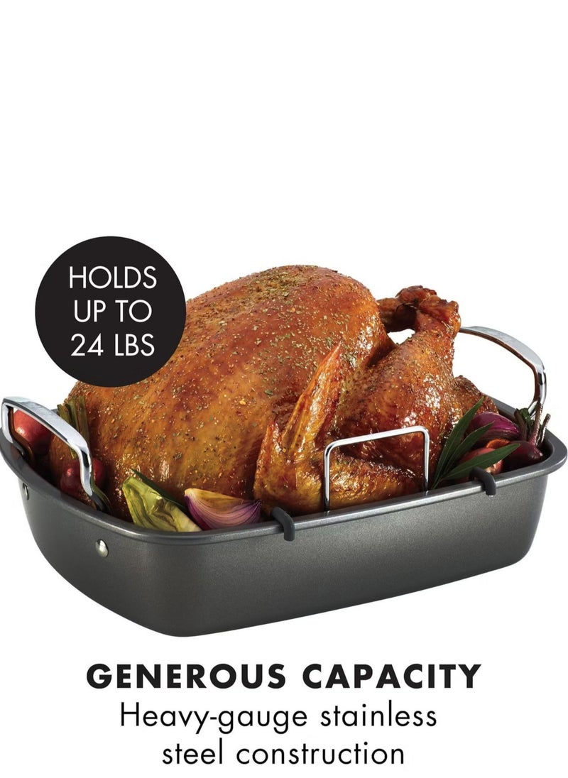 Circulon Nonstick Ultra-lasting Roasting Pan / Roaster with Rack 39.5x30.5x6.5 cm  - Image 1