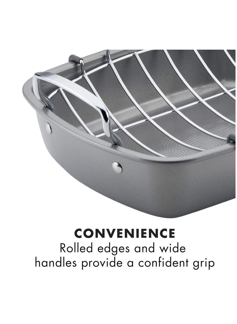 Circulon Nonstick Ultra-lasting Roasting Pan / Roaster with Rack 39.5x30.5x6.5 cm  - Image 4