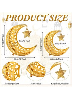 2Pcs Ramadan Moon Plate Tray,Gold Metal Serving Tray,DIY Moon Star Tray,Ramadan Metal Serving Plate Tray,2 Sizes,Ramadan Activity Party Favor,Ramadan Activities Party Decoration - pzsku/ZB61FC25510BA4F0B05B8Z/45/_/1739608459/99c85c9e-b8c1-4b7b-9e86-fdbb0ae479d8