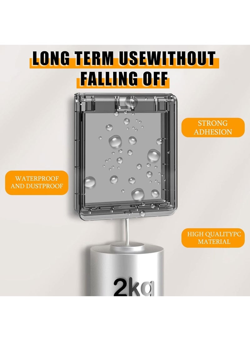 غطاء حماية لمفتاح الإضاءة 2 قطع، واقي مفاتيح وحماية للأطفال، صندوق غطاء مقبس كهربائي من نوع 86 مزدوج، واقٍ نحيف للمقابس للأطفال والبالغين، مناسب للمنزل - Image 4