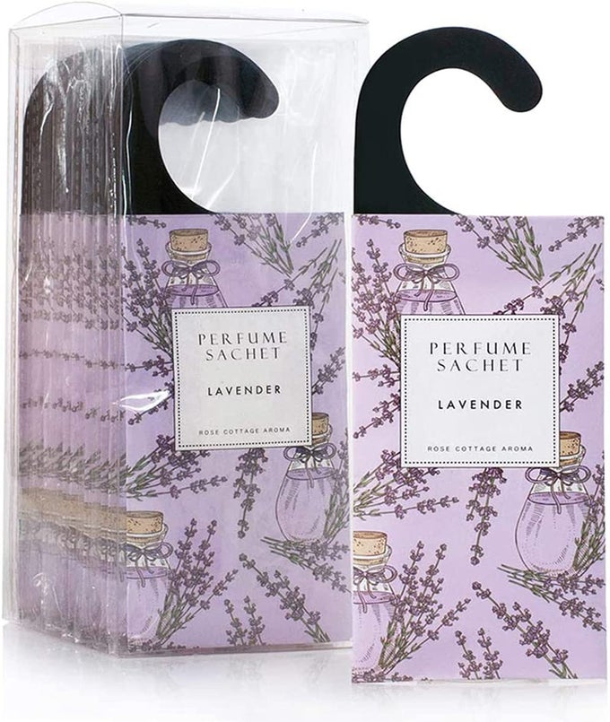 LARGE 12 PACKS LAVENDER HANGING CLOSET DEODORIZER AIR FRESHENER LONG LASTING SCENTED SACHETS SMELL GOODS FOR HOUSE