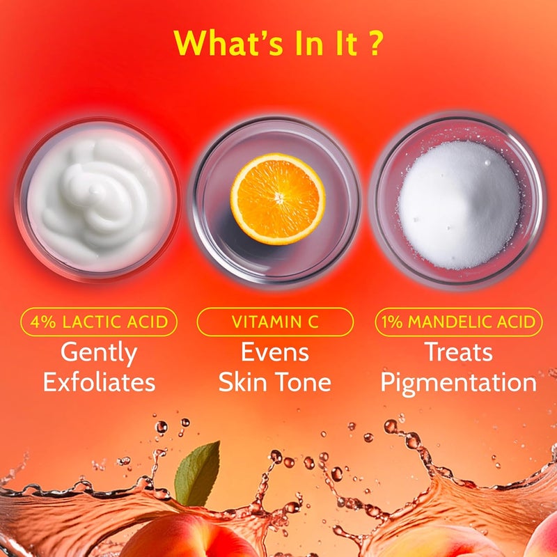 Chemist at Play UnderArm RollOn with 5 AHA Lactic Acid 1 Mandelic Acid Prevents Body Odour Brightens Skin Exfoliates Underarm Fades Pigmentation Kills Bacteria For Sensitive Skin Peach Fragrance Alcohol Free 40ml - Image 4