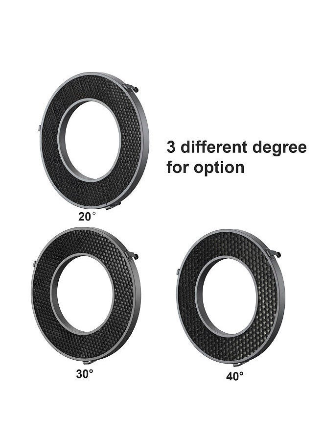 Generic - Godox R200-HC40 40° Flash Honeycomb Grid Metal Material for Godox R200 Ring Flash Head Camera Flash Accessory - Image 1