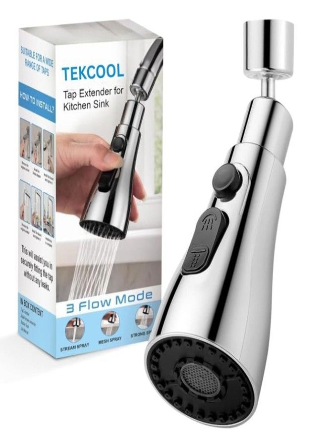 TEKCOOL وصلة تمديد صنبور TEKCOOL لحوض المطبخ، صنبور مرن مع وصلة تمديد لسهولة الاستخدام. حسّن حوض مطبخك بصنبور مرن لسهولة الوصول. - Image 1