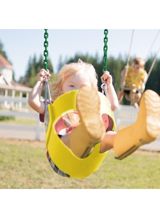 Rainbow Toys RBW TOYS Outdoor Play Toddler Swing Chair for kids - High Back Full Bucket Toddler Swing Seat (Yellow) - Image 4