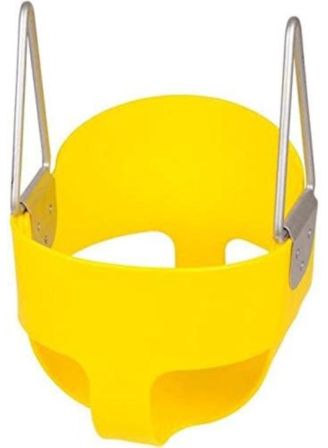 Rainbow Toys RBW TOYS Outdoor Play Toddler Swing Chair for kids - High Back Full Bucket Toddler Swing Seat (Yellow) - Image 2