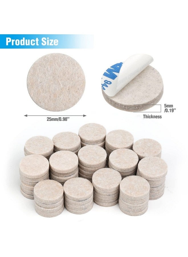 Beauenty 90 Pcs Furniture Pads Floor Protectors, Self Adhesive Felt Chair Leg Protectors 25mm,5mm Thick Anti Scratch Felt Pads Furniture Feet Pads for Chair, Table, Wardrobe, Sofa - Image 2