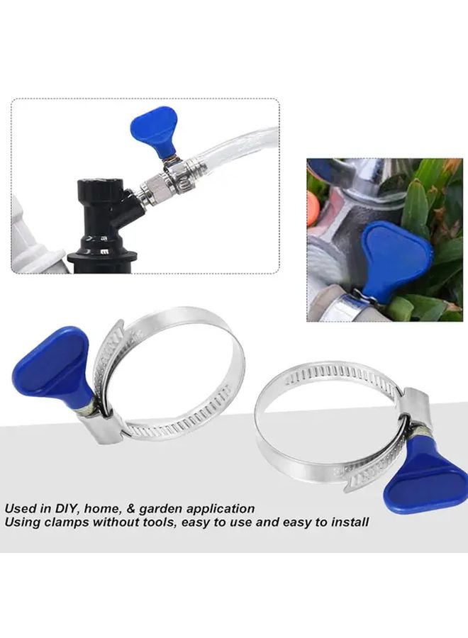 Stainless Steel Adjustable Thumb Screw Clamps 10-16mm 5pcs For Pool Hose - Image 3