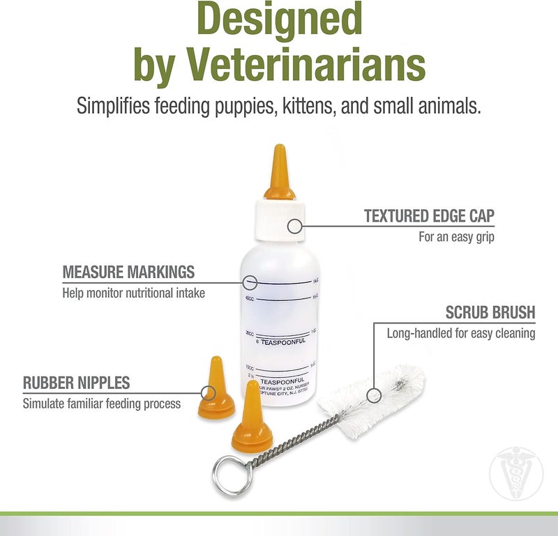 Four Paws Pet Nursing Bottle Kit with Brush - Image 2