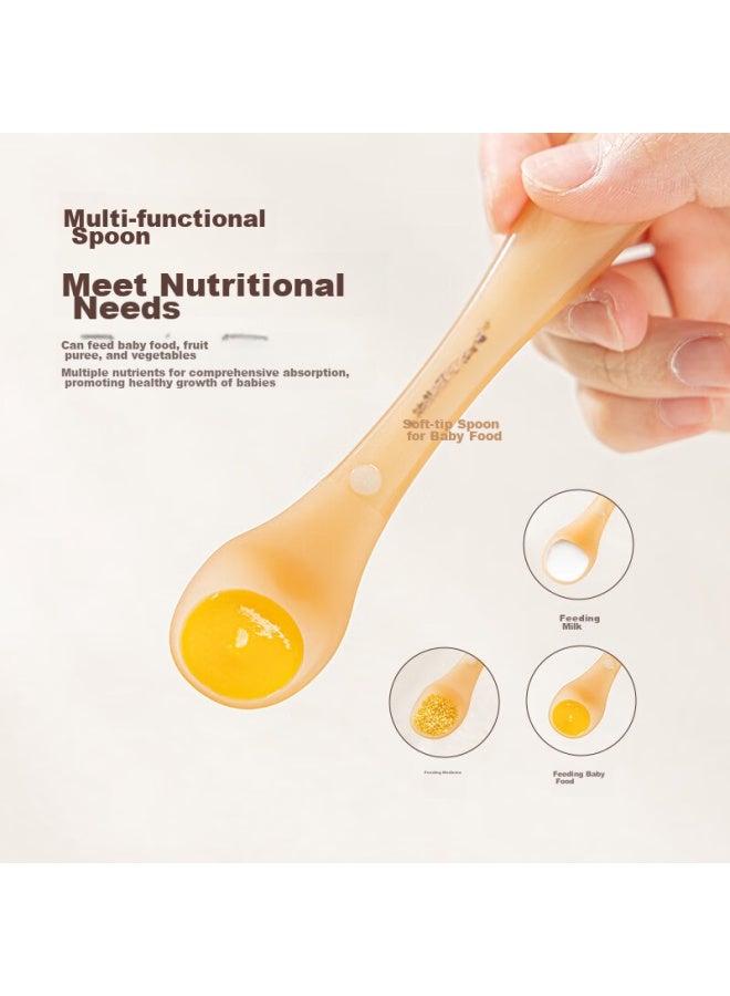 GRASEY Guangyi Silicone Spoon For Infants, Newborn Spoon, Baby Food Soft Spoon, Feeding Spoon, Fruit Puree Spoon, Children's Learning Spoon Gy7297 - Image 3