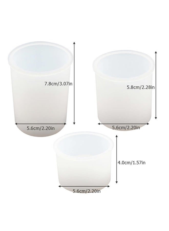 Wehous 3PCS Tealight Holder Mold Votive Candle Holder Resin Mold Cylinder Silicone Mould DIY Epoxy Resin Craft Jewelry Trinket Holder Tray for Party Wedding Home Decor - Image 2