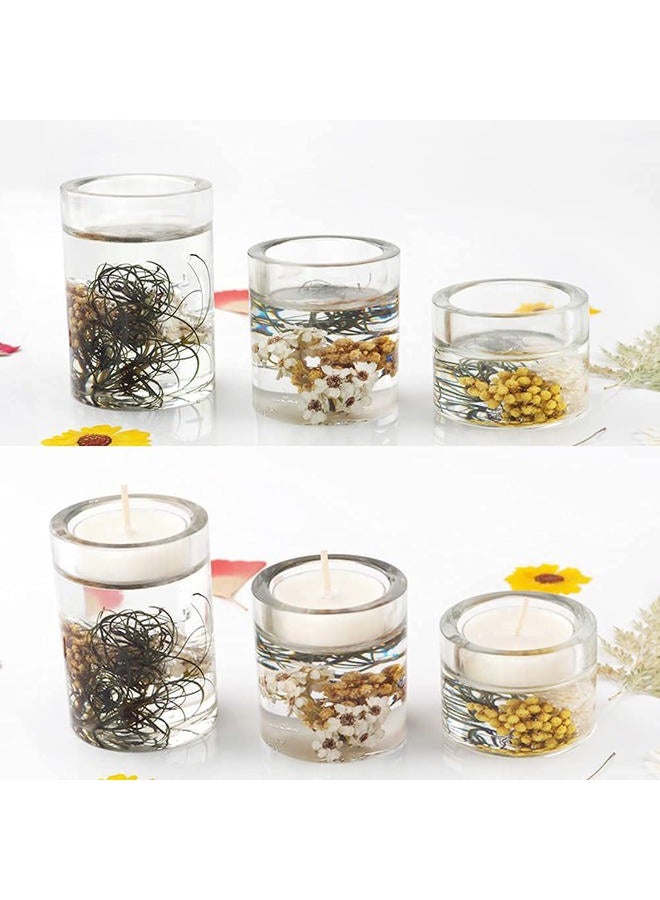 Wehous 3PCS Tealight Holder Mold Votive Candle Holder Resin Mold Cylinder Silicone Mould DIY Epoxy Resin Craft Jewelry Trinket Holder Tray for Party Wedding Home Decor - Image 4