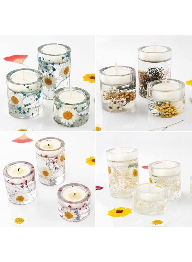Wehous 3PCS Tealight Holder Mold Votive Candle Holder Resin Mold Cylinder Silicone Mould DIY Epoxy Resin Craft Jewelry Trinket Holder Tray for Party Wedding Home Decor - Image 5