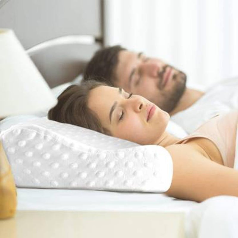 YESIKOM Cervical Contour Memory Foam Pillow Orthopedic Pillow for Neck PainOrthopedic Contour Pillow Support for BackStomachSide SleepersAntiSnoring Neck Pillow - Image 1