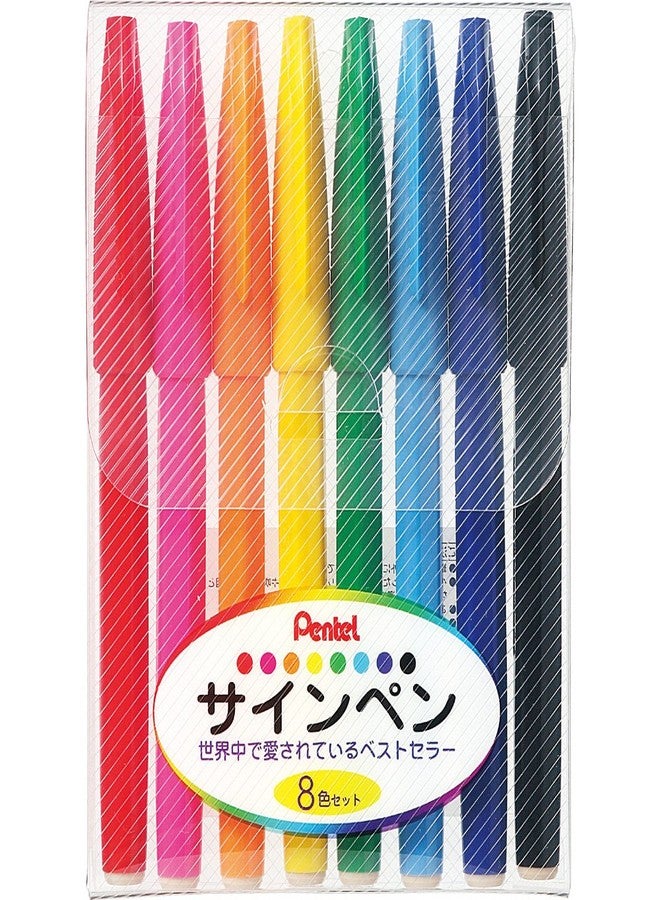Pentel S520-8 Sign Pen, Set of 8 - Image 1