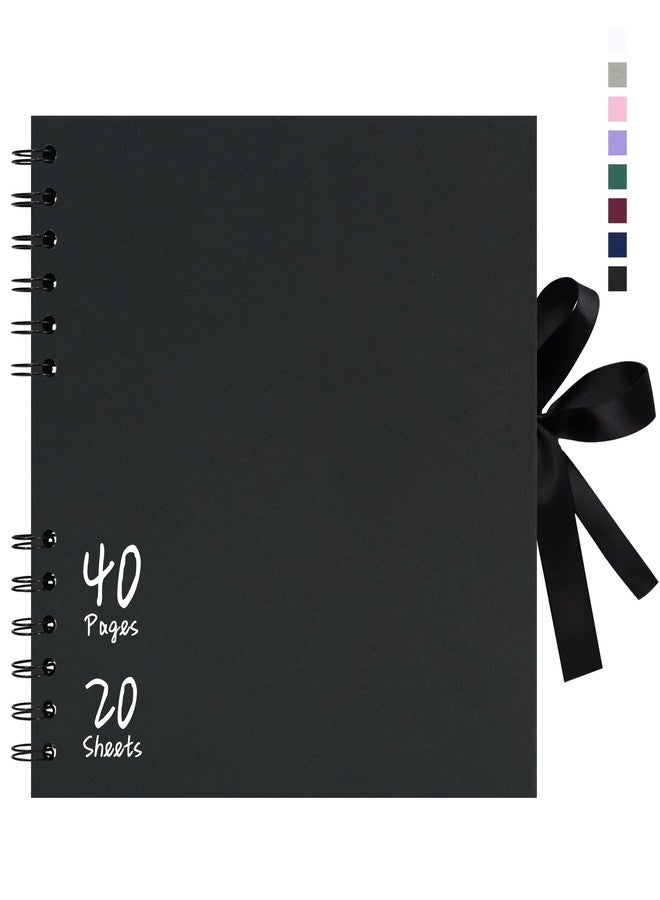 Vienrose 8x8 Inch Scrapbook Album, Small Photo Album DIY Scrapbook Black Thick Kraft Paper Memory Book, Scrap Book Photo Albums for Couple Baby Wedding Family - Image 1