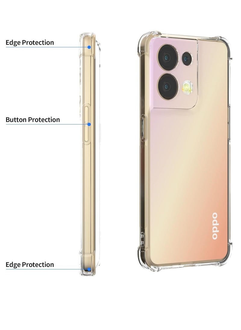 Generic Case Compatible with oppo Reno 13 5G, Cover Silicone Transparent TPU Gorilla Anti-shock Protector Camera Shockproof Corners - Clear  - Image 2