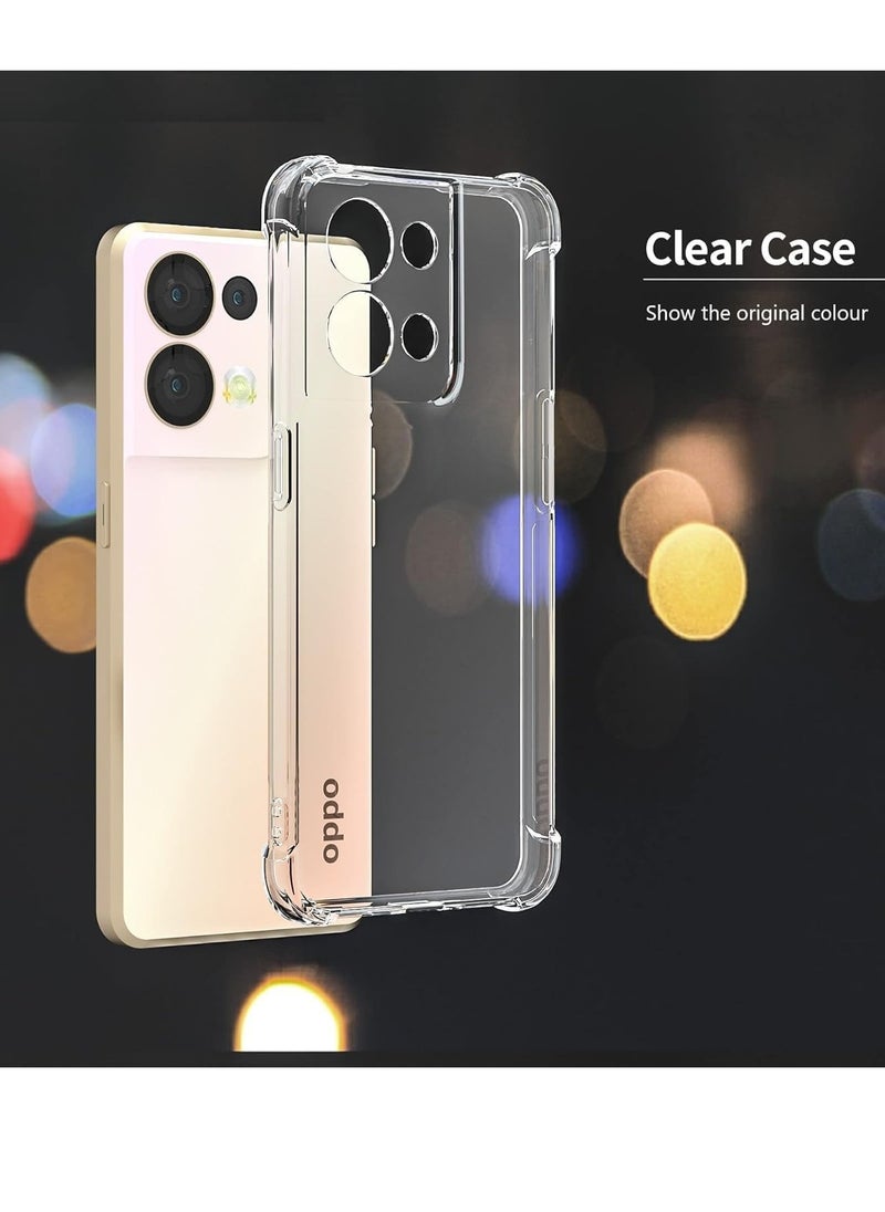 Generic Case Compatible with oppo Reno 13 5G, Cover Silicone Transparent TPU Gorilla Anti-shock Protector Camera Shockproof Corners - Clear  - Image 3