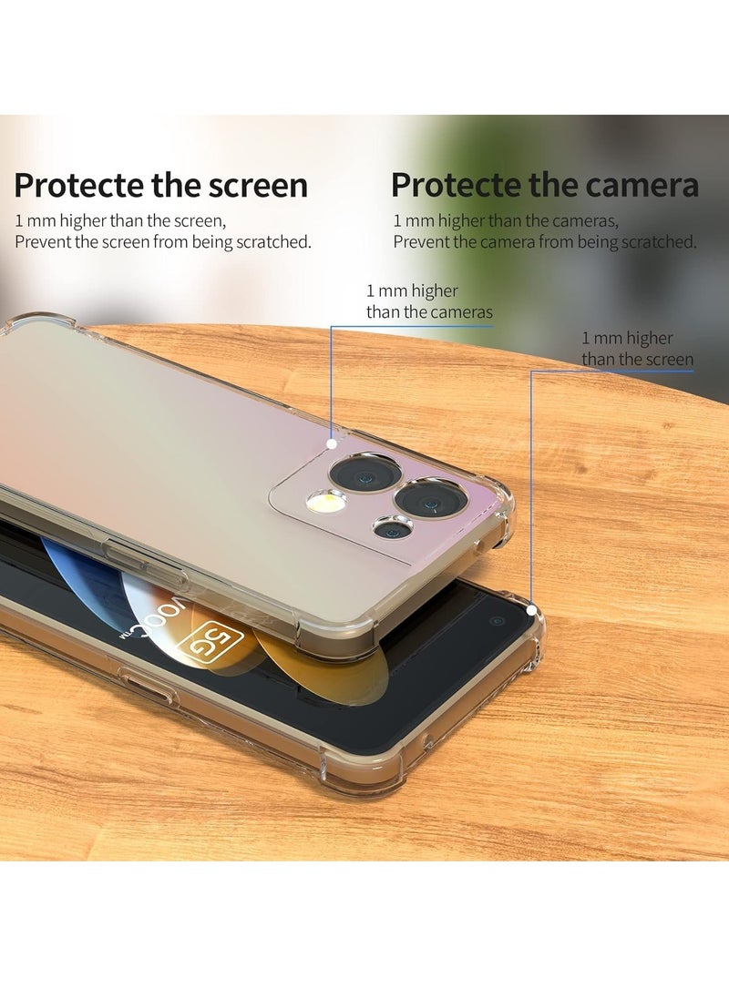 Generic Case Compatible with oppo Reno 13 5G, Cover Silicone Transparent TPU Gorilla Anti-shock Protector Camera Shockproof Corners - Clear  - Image 4