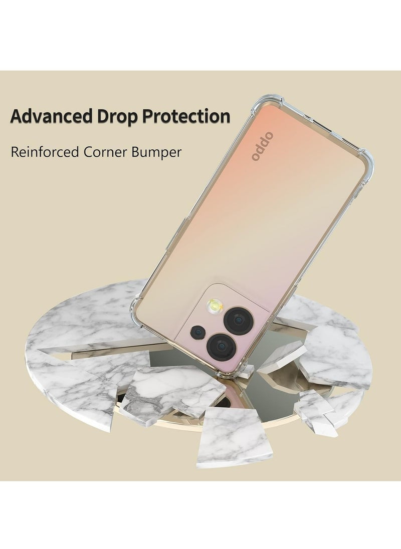 Generic Case Compatible with oppo Reno 13 5G, Cover Silicone Transparent TPU Gorilla Anti-shock Protector Camera Shockproof Corners - Clear  - Image 5