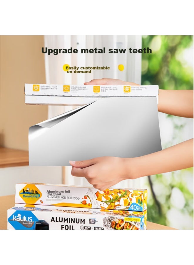 kaulus Kaoleshi Aluminum Foil For Air Fryer, 40 Meters Wide, 30cm Thick, Oven And Barbecue Use, Oil-proof, Thickened Aluminum Foil - Image 3