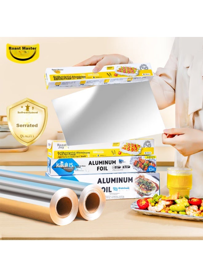 kaulus Kaoleshi Aluminum Foil For Air Fryer, 40 Meters Wide, 30cm Thick, Oven And Barbecue Use, Oil-proof, Thickened Aluminum Foil - Image 1