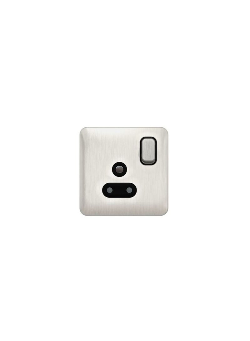 Schneider Electric Schneider Electric GGBL3081BSS Lisse Round Pin Switched Socket - 1 Gang 5A Stainless Steel with Black Interior  - Image 3