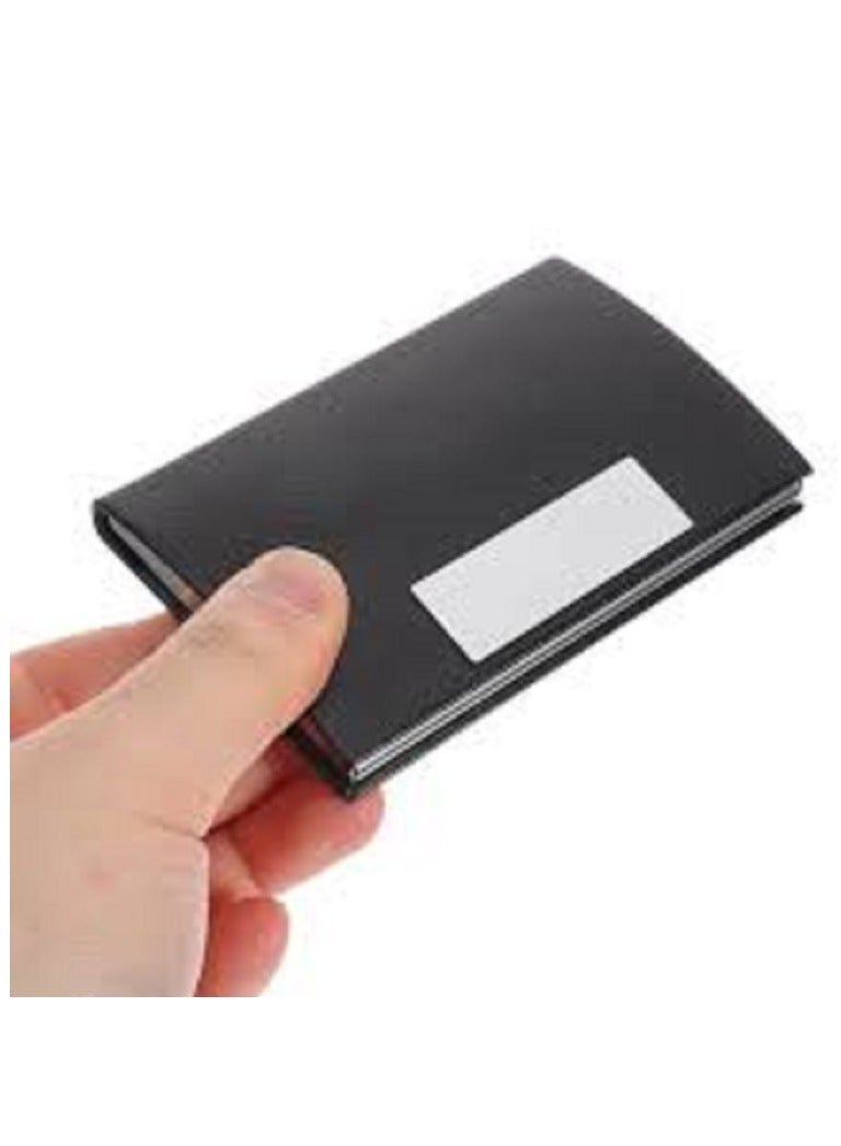 zoba Unisex Card Holder - Professional Design with Premium Metal Holder - Pocket Size - Black  - Image 1