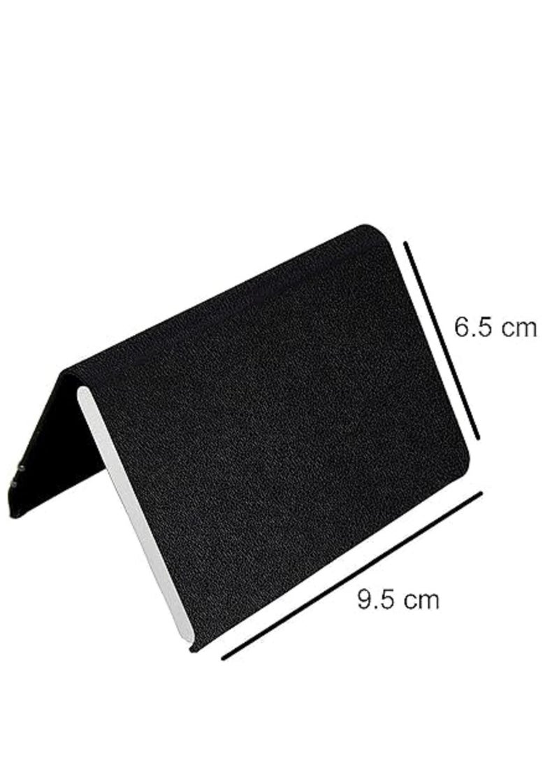 zoba Unisex Card Holder - Professional Design with Premium Metal Holder - Pocket Size - Black  - Image 3