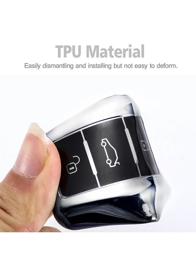 NIBEMINENT Electroplating Opening Full Coverage Car Key Case With Ring - Image 4