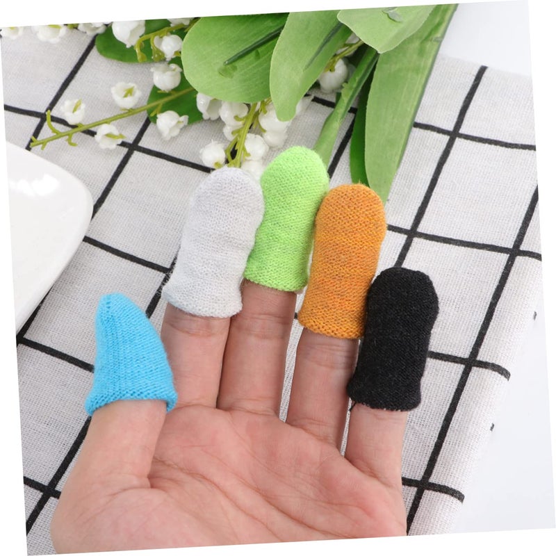 5Pcs Sweatproof Finger Covers For Mobile Gaming Comfortable Lightweight Spandex Sleeves - Image 3