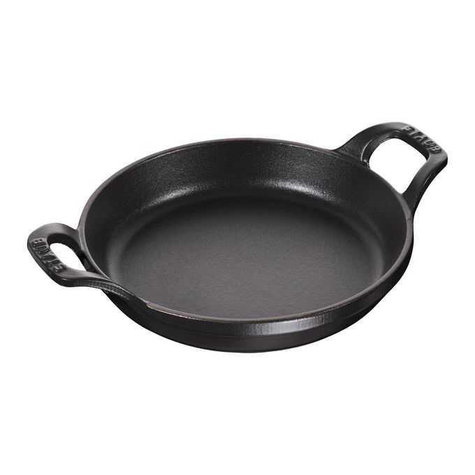 Staub Cast Iron 4.5-inch Mini Round Gratin Baking Dish - Matte Black, Made in France - Image 1