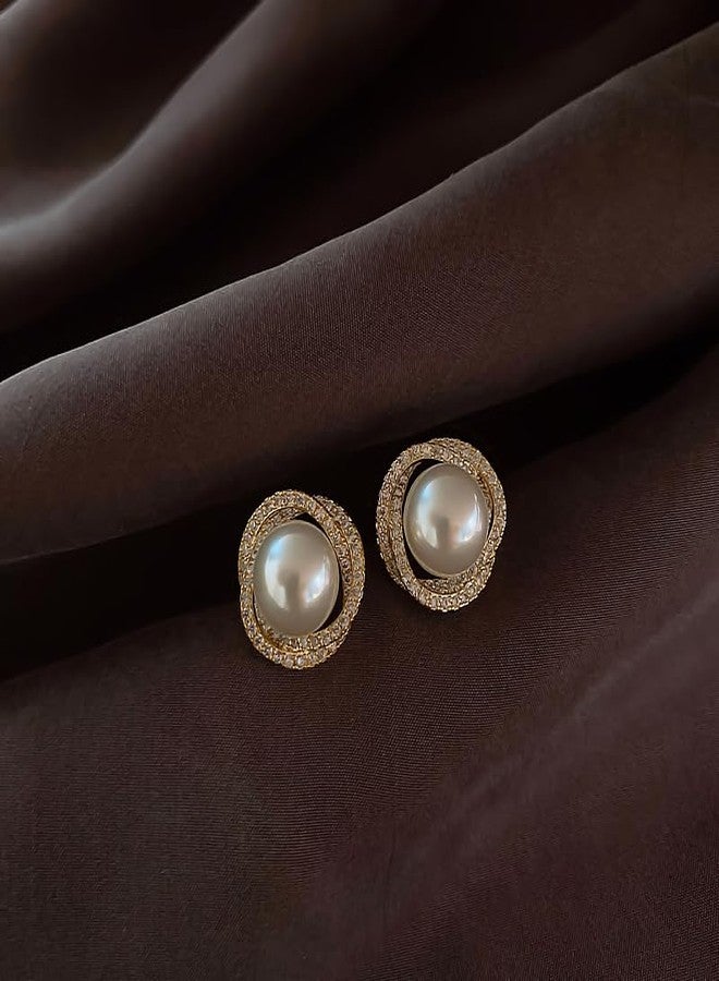 AMAAL Earrings For Women & Girls Stylish | Western Korean Earrings Bali | Butterfly| Stud Earrings Set for Women Moti Accessories Aesthetic | Fashion American Diamond AD CZ Gold Stud earinging 97 - Image 3