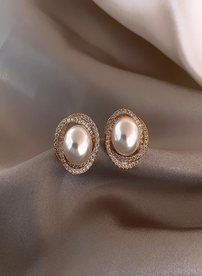 AMAAL Earrings For Women & Girls Stylish | Western Korean Earrings Bali | Butterfly| Stud Earrings Set for Women Moti Accessories Aesthetic | Fashion American Diamond AD CZ Gold Stud earinging 97 - Image 4
