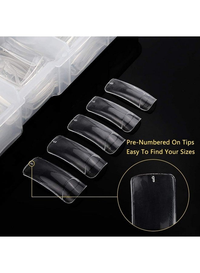 Fameza 200Pcs Square Nail Tips For Acrylic Nails Professional, Fake Clear Natural Acrylic Short Square French Artificial Nail Tips Half Cover With Acrylic Nail Clipper, 2Pcs Nail Files - Image 4