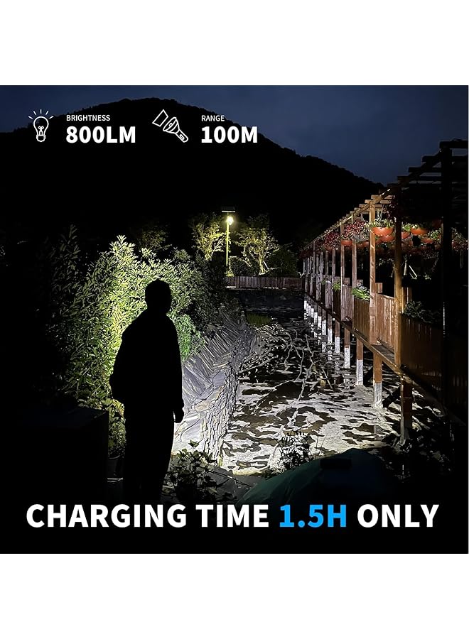 【Upgrade】 Mini Keychain Flashlight with Magnet USB C Rechargeable EDC 800 High Lumens LED  COB Portable Clip on Flashlights 8 Modes Waterproof (White) - Image 2