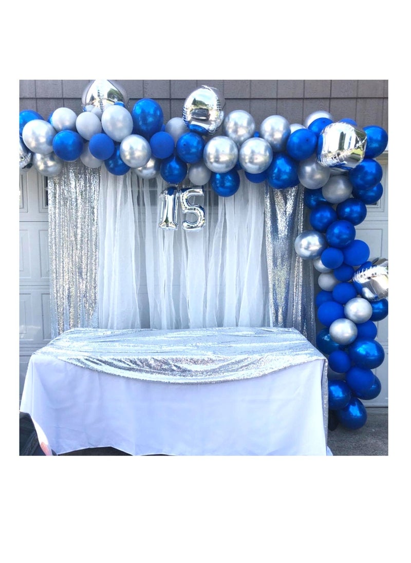 بارتي فن بالون معدني 12 بوصة لون أزرق 40 قطعة - Image 3