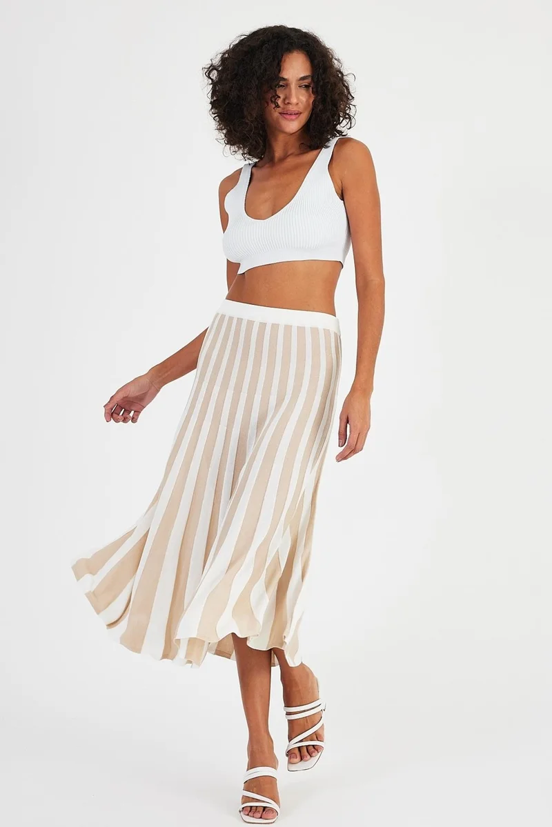 الكسندر جاردي Pleated Knitwear SKIRT(A92496-S)
