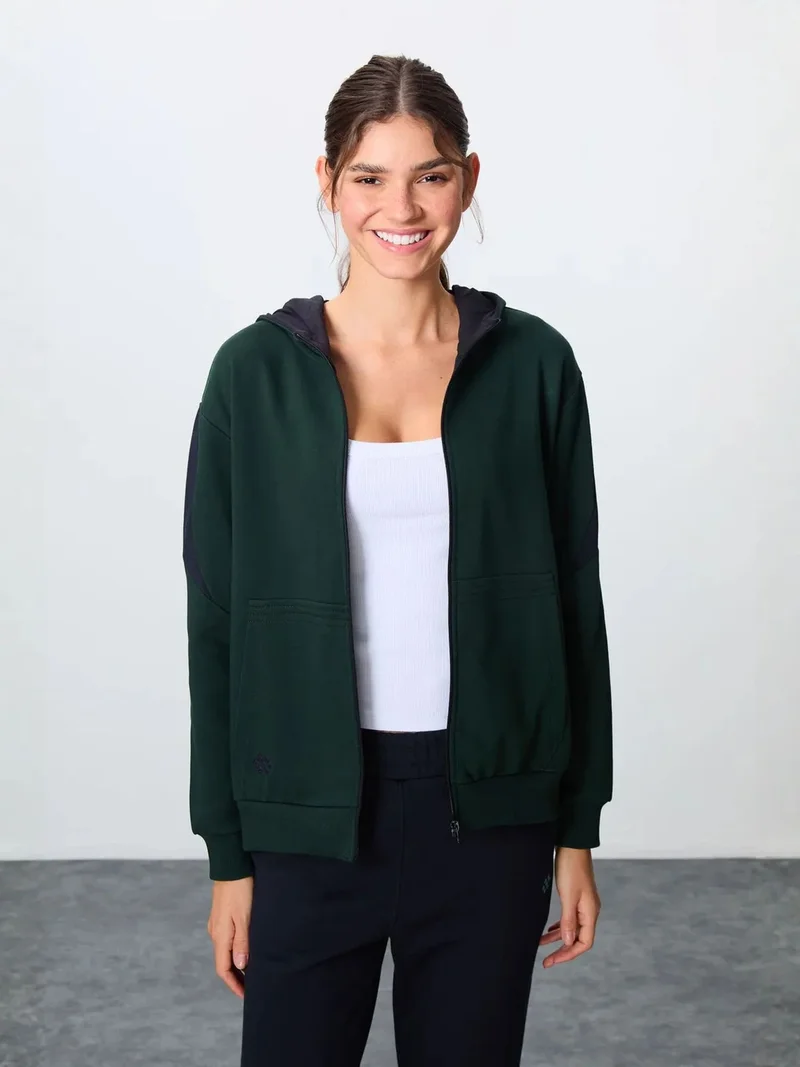 تومي لايف TOMMY Oversized Hooded Zip Sweatshirt And Pants Set