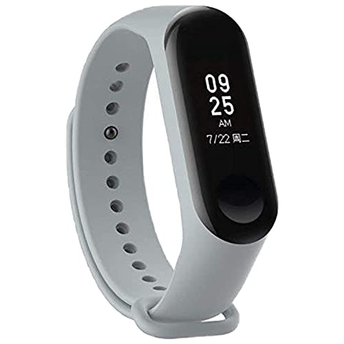 INEFABLE Mi Band 3 and 4 Straps Original for Mi Band M3 and M4 Wristband Strap Soft Silicone Adjustable Band Strap-Black-Blue-White-Light Grey-Pack of 4 - Image 5