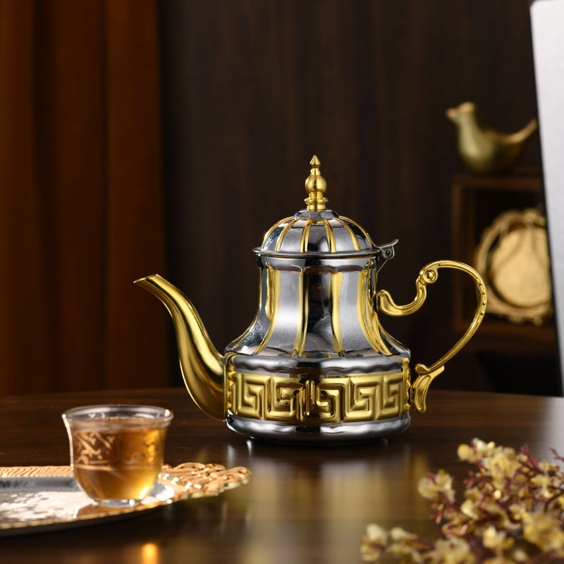 إبريق 1.2 لتر مربعات دقيقة ذهبي مزدوج - Image 4