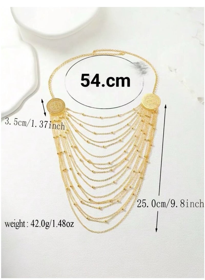 غولدماكس سلسال نسائي طويل شبيه بالذهب مطلي عيار 21 - Image 3