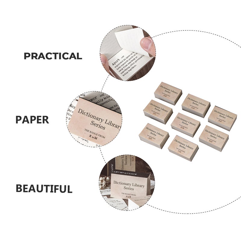 8 Books Word Themed Diy Backing Papers Vintage Diy Materials Paper Journal Decor Papers ( Assorted style) - Image 5