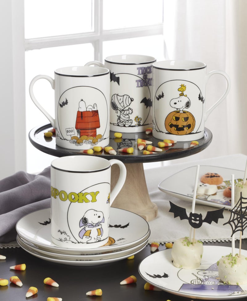 Lenox Coffee Mugs, PEANUTS The Great Pumpkin 11 Oz Mugs Set of 4, Assorted, Porcelain, Snoopy, Charlie Brown Halloween Drinkware Set, Dishwasher Safe, Microwave Safe, Halloween Decor (11 Oz 4 Piece) - Image 3