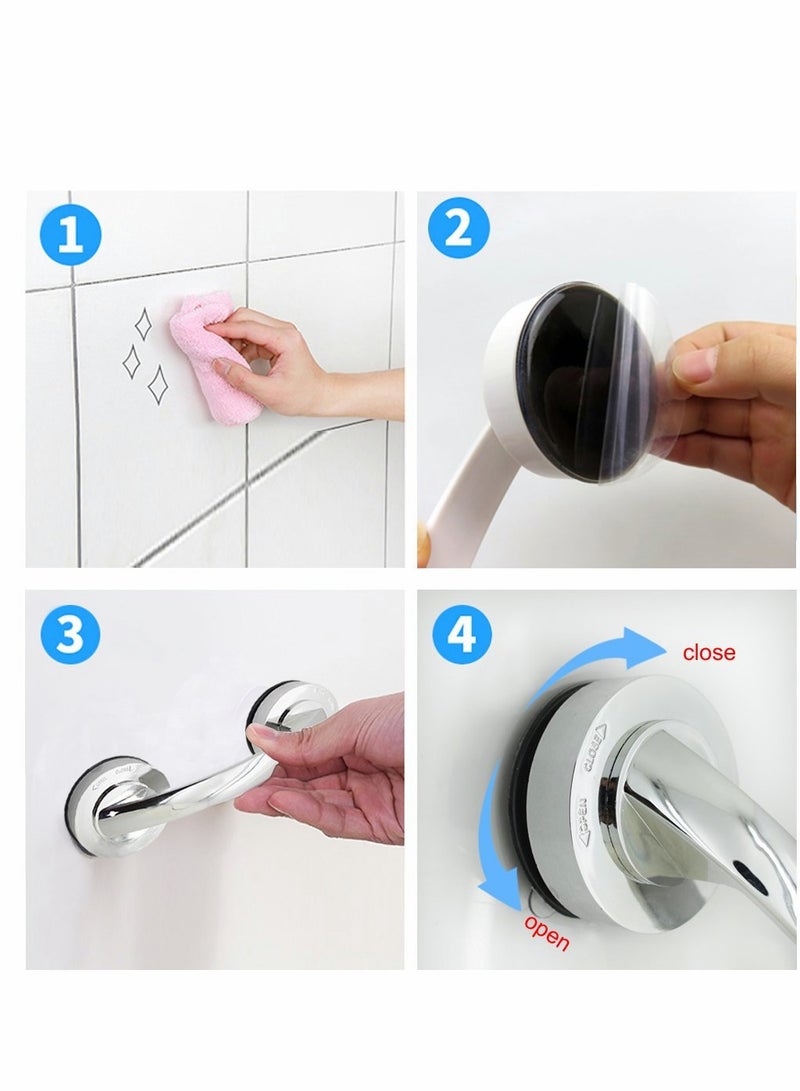 Bathroom Safety Grip Bar with Suction Cups for Elderly and Disabled - Non-Slip Shower Handle for Bathtub and Shower rail - Image 4