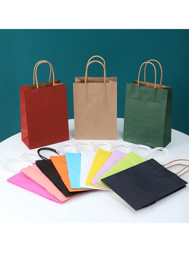 17 Pcs Kraft Paper Bags set Eco-friendly Paper Gift Bag with Handles for Birthday Eid Wedding Celebrations Retail Shopping Bridal Shower Party Favors