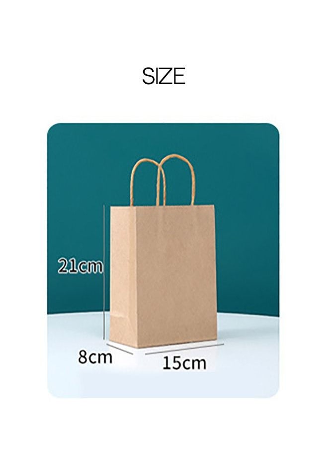 17 Pcs Kraft Paper Bags set Eco-friendly Paper Gift Bag with Handles for Birthday Eid Wedding Celebrations Retail Shopping Bridal Shower Party Favors