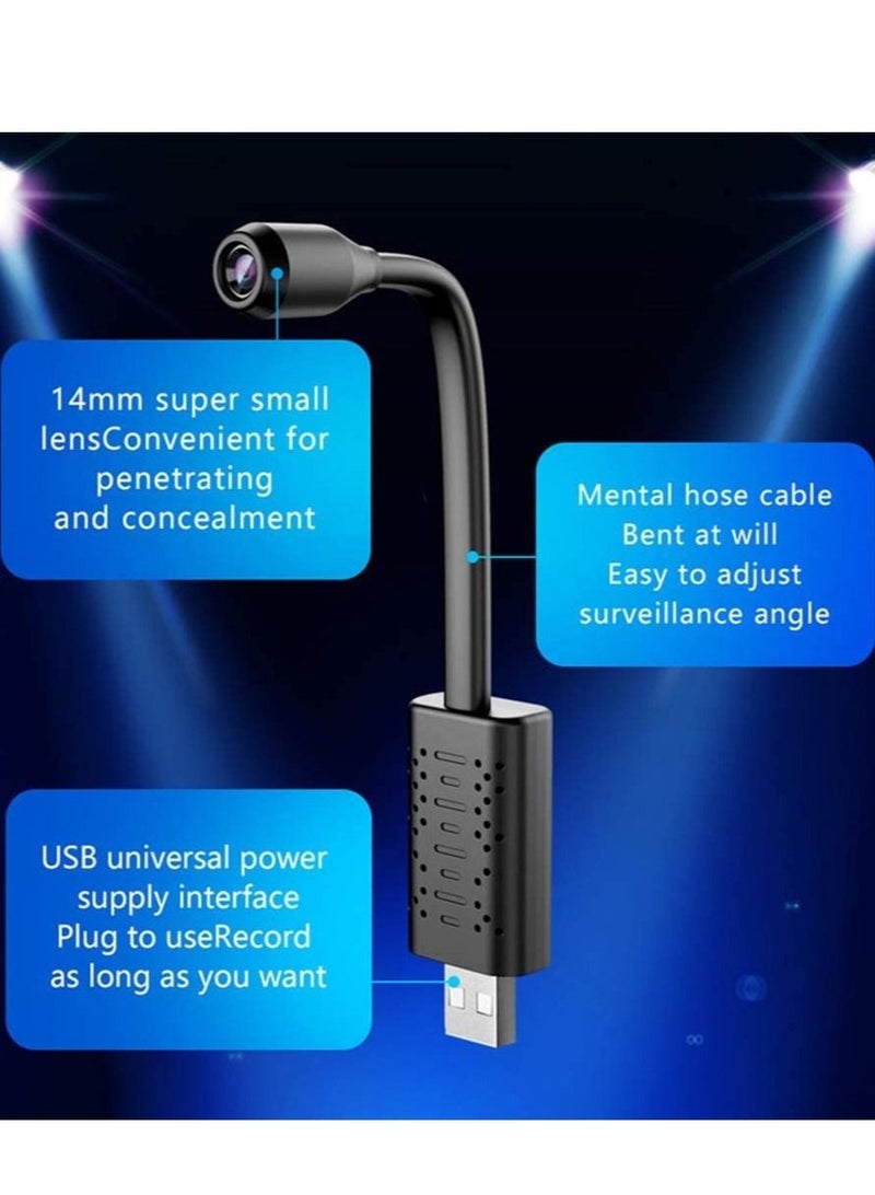 Portable Wifi Security Camera Smart Mini Wireless USB IP Camera Flexible 360 Degree Loop Video Motion Detection Camera (Black) Electronics - Image 4