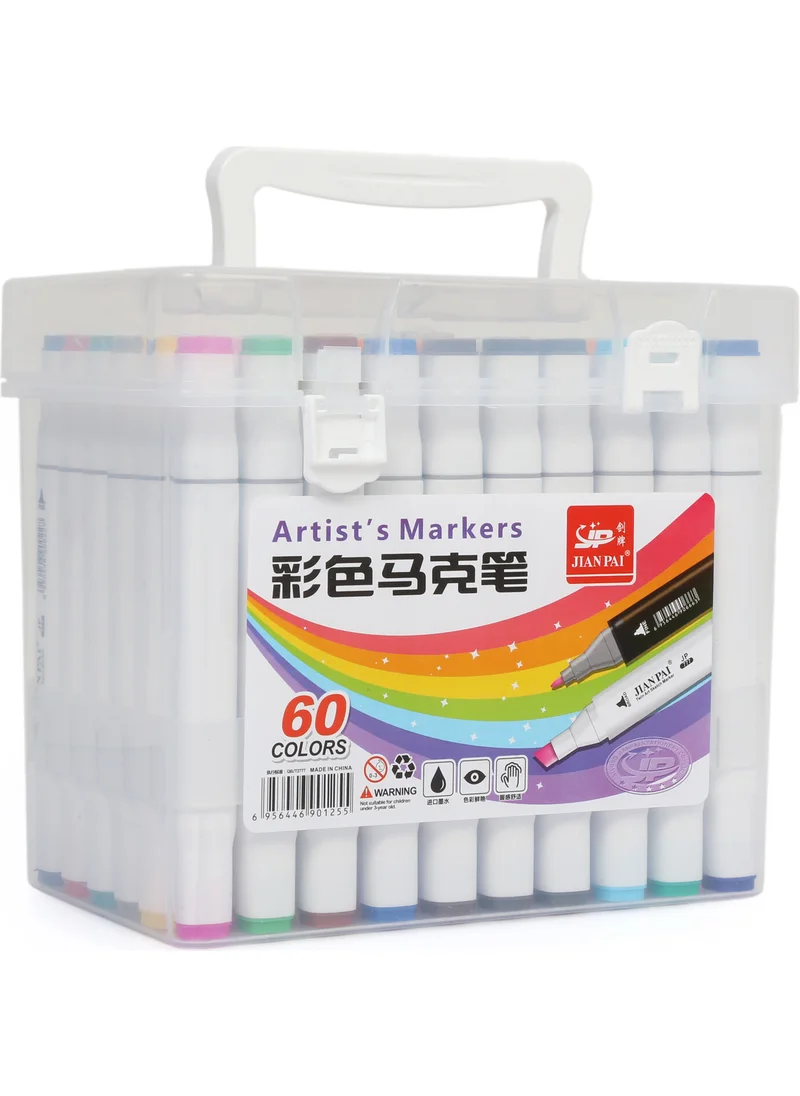 Hobi Market Art Hobby Market Art Double Tip Marker Pen Set 60 Colors