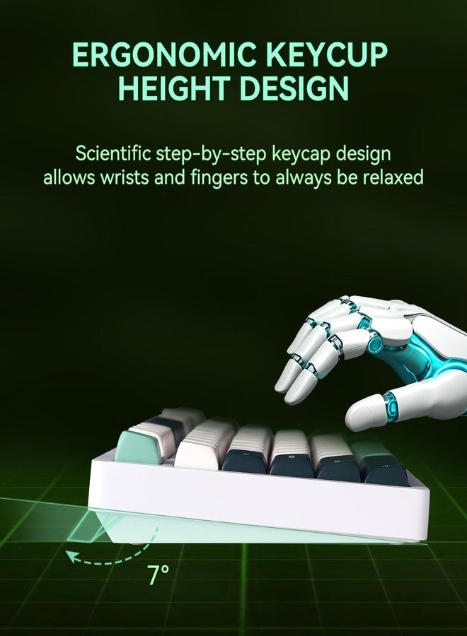 LEOBOG HI75C Pro Gaming Keyboard, RGB Backlit Bluetooth/USB-C/Wireless Mechanical Keyboard, Hot Swappable Creamy Keyboards for PC/MAC/Windows Gamer - Ice Vein Switch, Green - Image 5